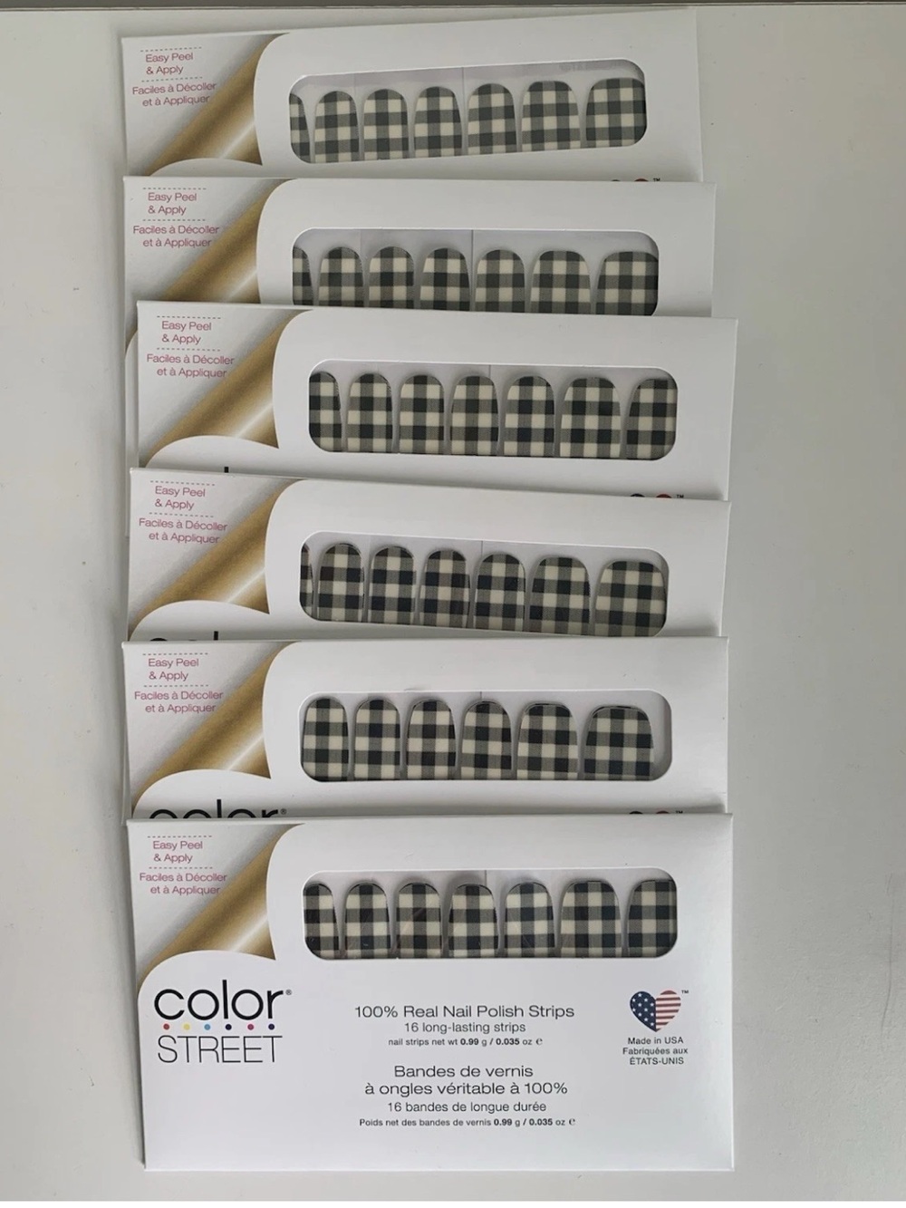 Color Street Plaid About You lot of 6 packs